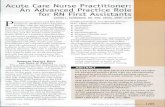 Acute Care Nurse Practitioner: An Advanced Practice RoLe ...