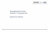 Buckinghamshire Council Schedule 17 Packaging Plan ...