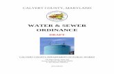 WATER & SEWER ORDINANCE - Calvert County, MD