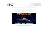 Titanic The Musical Adult Audition Pack