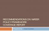 RECOMMENDATIONS ON WATER POLICY FRAMEWORK …