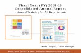 Fiscal Year (FY) 2018 -19 Consolidated Annual Report