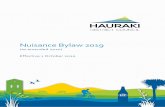 Nuisance Bylaw 2019 - Hauraki District