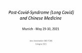 Post-Covid-Syndrome (Long Covid) and Chinese Medicine