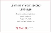 Learning in your second Language
