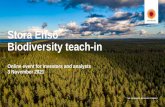 Stora Enso Biodiversity teach-in Stora Enso