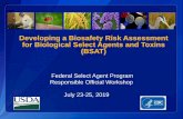 Developing a Biosafety Risk Assessment for Biological ...