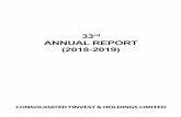 Consolidated Finvest & Holdings Annual Report 2019