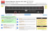 Event Master Series EC-200 Barco Technical Support: USA ...