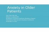 Anxiety in Older Patients