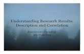 Understanding Research Results: Description and Correlation