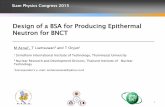 Design of a BSA for Producing Epithermal Neutron for BNCT