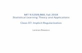 MIT 9.520/6.860, Fall 2018 Statistical Learning Theory and ...