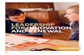 LEADERSHIP FOR INNOVATION AND RENEWAL
