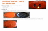Paper Plate Jack O'Lantern