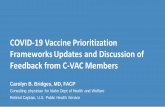 COVID-19 Vaccine Prioritization Frameworks Updates and ...