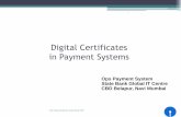 Digital Certificates in Payment Systems