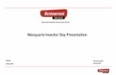 Macquarie Investor Day Presentation