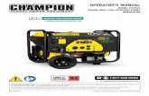 REGISTER YOUR PRODUCT ONLINE - Champion Power Equipment