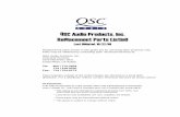 QSC Audio Products, Inc. Replacement Parts Listing