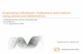 Evaluating individuals, institutions and nations using ...