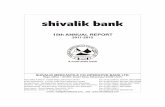 15th Annual Report - Shivalik Bank