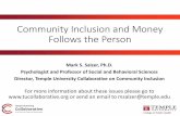 Community Inclusion and Money Follows the Person