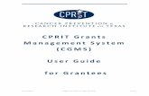 CPRIT Grants Management System (CGMS) User Guide for …