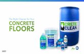 The Right Cleaner for Your CONCRETE FLOORS