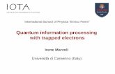Quantum information processing with trapped electrons
