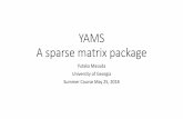 YAMS A sparse matrix package - nce.ads.uga.edu