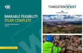 BANKABLE FEASIBILITY STUDY COMPLETE