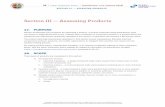 Section III — Assessing Products