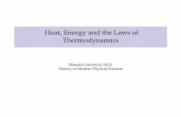 Heat, Energy and the Laws of Thermodynamics