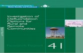 Investigation of Defluoridation Options for Rural and