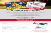 , JR. MEMBER SINCE 1972 A Sign of Your Legacy
