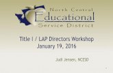 Title I / LAP Directors Workshop September 15, 2015