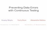 Preventing Data Errors with Continuous Testing