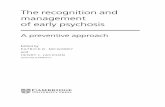 management of early psychosis