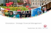 Orientation - Strategic Financial Management