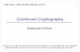 (Continue) Cryptography