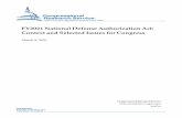 FY2021 National Defense Authorization Act: Context and ...