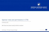Sponsor roles and permissions in CTIS