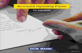 Account Opening Form - DCB Bank