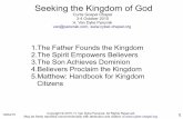 Seeking the Kingdom of God - CyberChapel