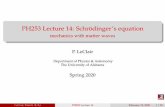 PH253 Lecture 14: Schrödinger’s equation