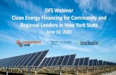 DFS Webinar Clean Energy Financing for Community and ...