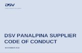 DSV PANALPINA SUPPLIER CODE OF CONDUCT