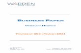 BUSINESS PAPER - Warren Shire