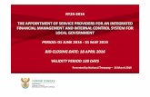 RT25 2016 THE APPOINTMENT OF SERVICE PROVIDERS FOR AN ...